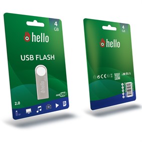 HELLO 4 GB METAL USB FLASH BELLEK