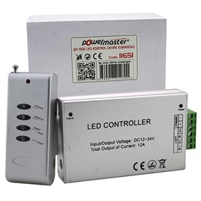 POWERMASTER PM-11651 12V-24V 24 AMPER LED RGB KONTROL DEVRESİ KUMANDALI